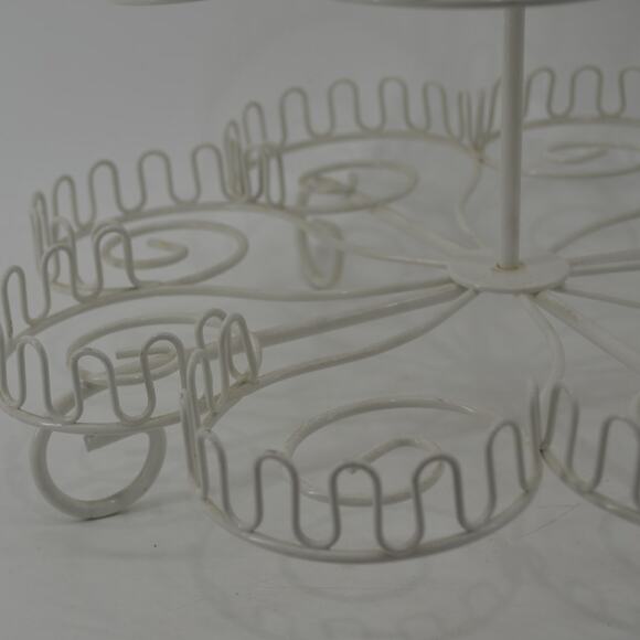 Cupcake Stand White Metal 3 Tier Holds 18 Wedding Party Pastry - Picture 9 of 13